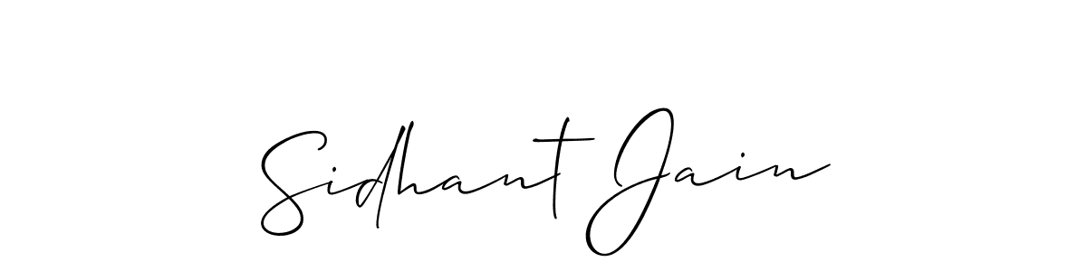 How to make Sidhant Jain signature? Allison_Script is a professional autograph style. Create handwritten signature for Sidhant Jain name. Sidhant Jain signature style 2 images and pictures png