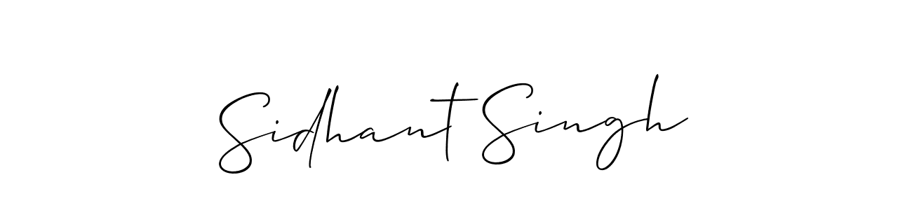 Make a short Sidhant Singh signature style. Manage your documents anywhere anytime using Allison_Script. Create and add eSignatures, submit forms, share and send files easily. Sidhant Singh signature style 2 images and pictures png