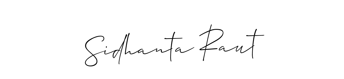 You should practise on your own different ways (Allison_Script) to write your name (Sidhanta Raut) in signature. don't let someone else do it for you. Sidhanta Raut signature style 2 images and pictures png