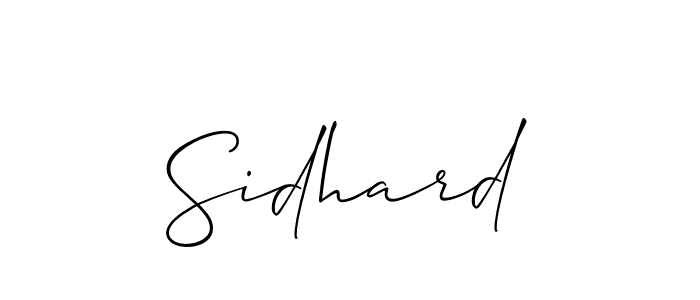 Sidhard stylish signature style. Best Handwritten Sign (Allison_Script) for my name. Handwritten Signature Collection Ideas for my name Sidhard. Sidhard signature style 2 images and pictures png