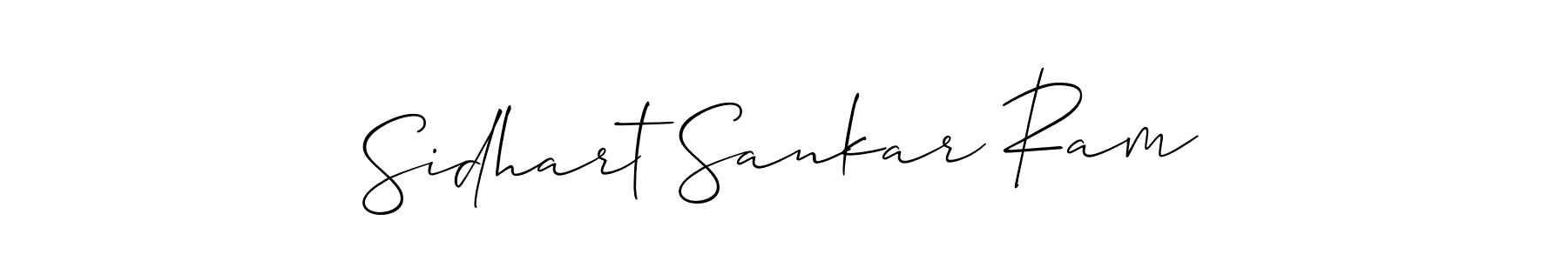 How to make Sidhart Sankar Ram name signature. Use Allison_Script style for creating short signs online. This is the latest handwritten sign. Sidhart Sankar Ram signature style 2 images and pictures png