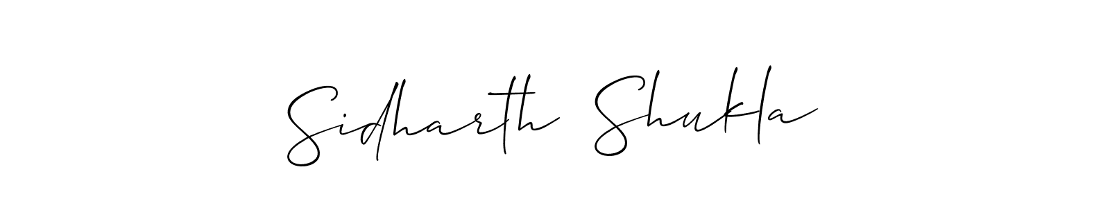 Make a beautiful signature design for name Sidharth  Shukla. With this signature (Allison_Script) style, you can create a handwritten signature for free. Sidharth  Shukla signature style 2 images and pictures png