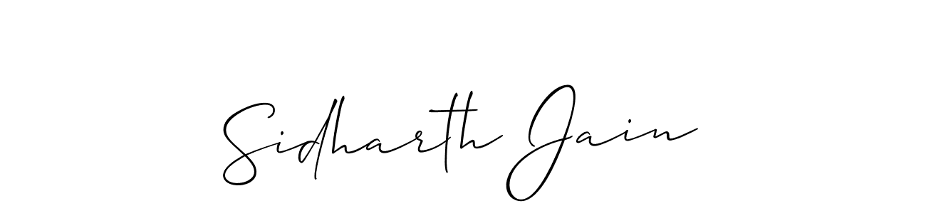 Use a signature maker to create a handwritten signature online. With this signature software, you can design (Allison_Script) your own signature for name Sidharth Jain. Sidharth Jain signature style 2 images and pictures png