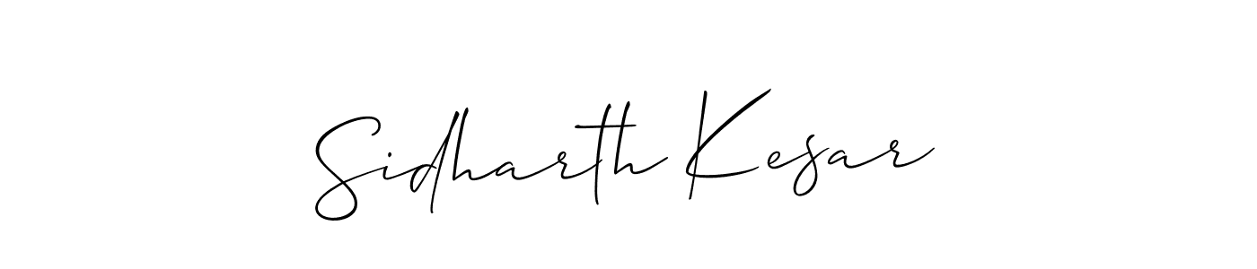 Use a signature maker to create a handwritten signature online. With this signature software, you can design (Allison_Script) your own signature for name Sidharth Kesar. Sidharth Kesar signature style 2 images and pictures png