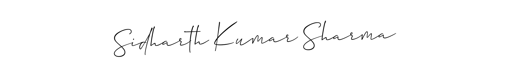 Design your own signature with our free online signature maker. With this signature software, you can create a handwritten (Allison_Script) signature for name Sidharth Kumar Sharma. Sidharth Kumar Sharma signature style 2 images and pictures png