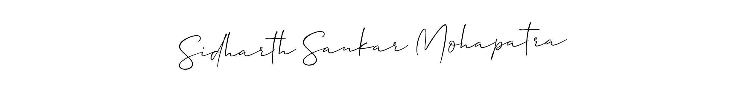 Use a signature maker to create a handwritten signature online. With this signature software, you can design (Allison_Script) your own signature for name Sidharth Sankar Mohapatra. Sidharth Sankar Mohapatra signature style 2 images and pictures png