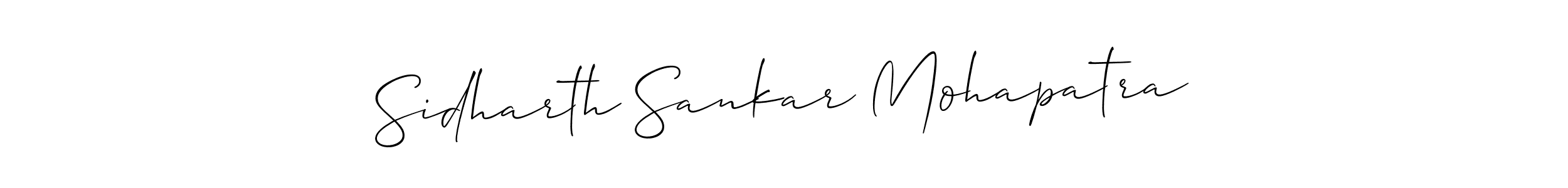 The best way (Allison_Script) to make a short signature is to pick only two or three words in your name. The name Sidharth Sankar Mohapatra include a total of six letters. For converting this name. Sidharth Sankar Mohapatra signature style 2 images and pictures png