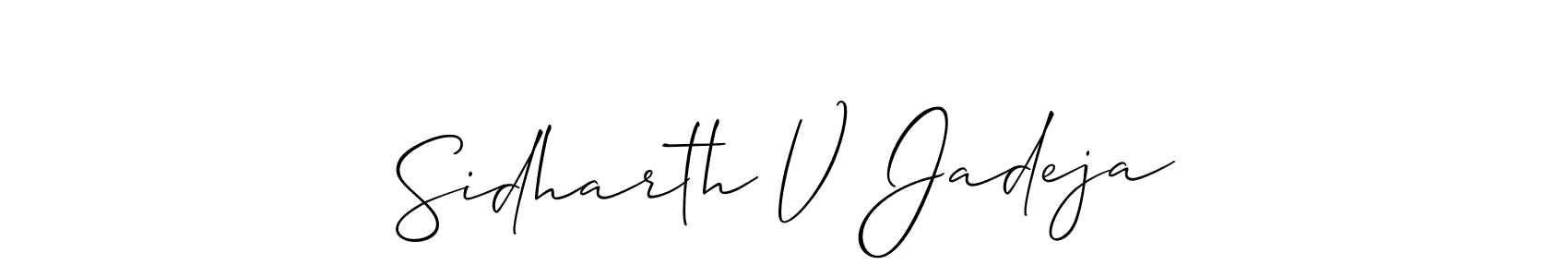 You should practise on your own different ways (Allison_Script) to write your name (Sidharth V Jadeja) in signature. don't let someone else do it for you. Sidharth V Jadeja signature style 2 images and pictures png