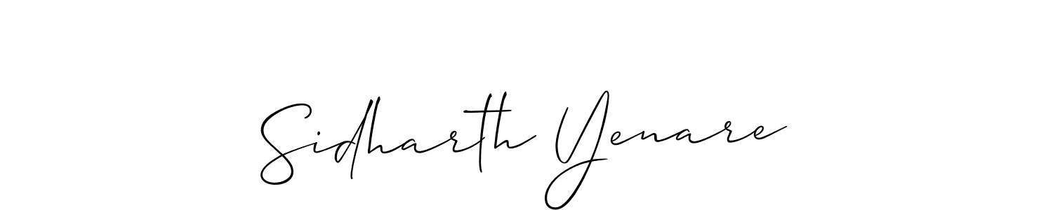 Create a beautiful signature design for name Sidharth Yenare. With this signature (Allison_Script) fonts, you can make a handwritten signature for free. Sidharth Yenare signature style 2 images and pictures png
