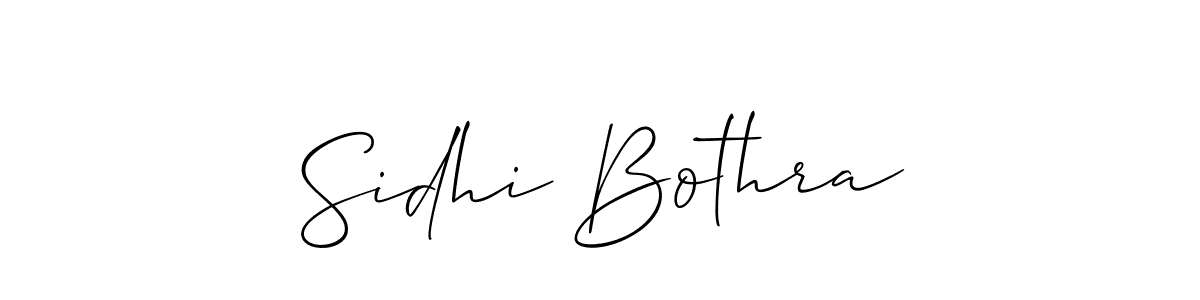 Make a beautiful signature design for name Sidhi Bothra. With this signature (Allison_Script) style, you can create a handwritten signature for free. Sidhi Bothra signature style 2 images and pictures png
