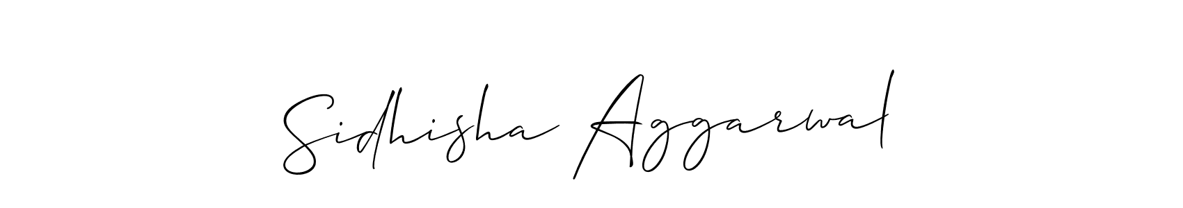 Create a beautiful signature design for name Sidhisha Aggarwal. With this signature (Allison_Script) fonts, you can make a handwritten signature for free. Sidhisha Aggarwal signature style 2 images and pictures png