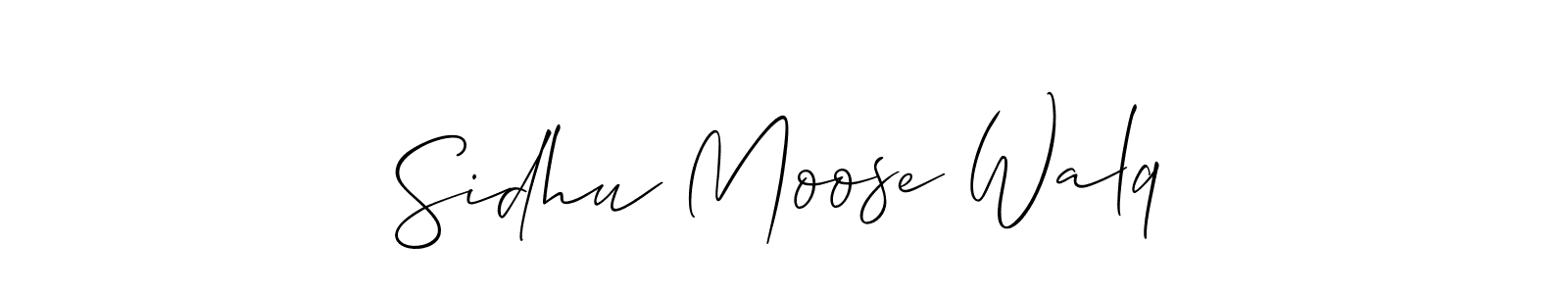 Design your own signature with our free online signature maker. With this signature software, you can create a handwritten (Allison_Script) signature for name Sidhu Moose Walq. Sidhu Moose Walq signature style 2 images and pictures png