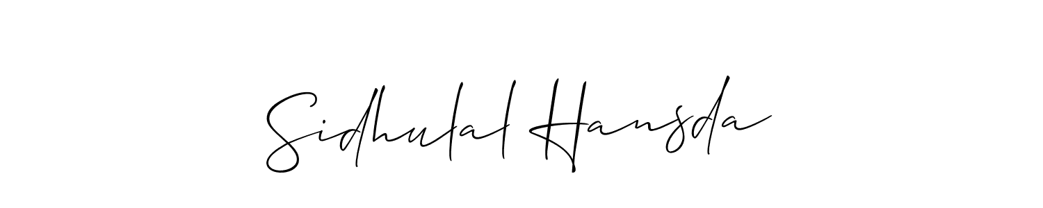 This is the best signature style for the Sidhulal Hansda name. Also you like these signature font (Allison_Script). Mix name signature. Sidhulal Hansda signature style 2 images and pictures png