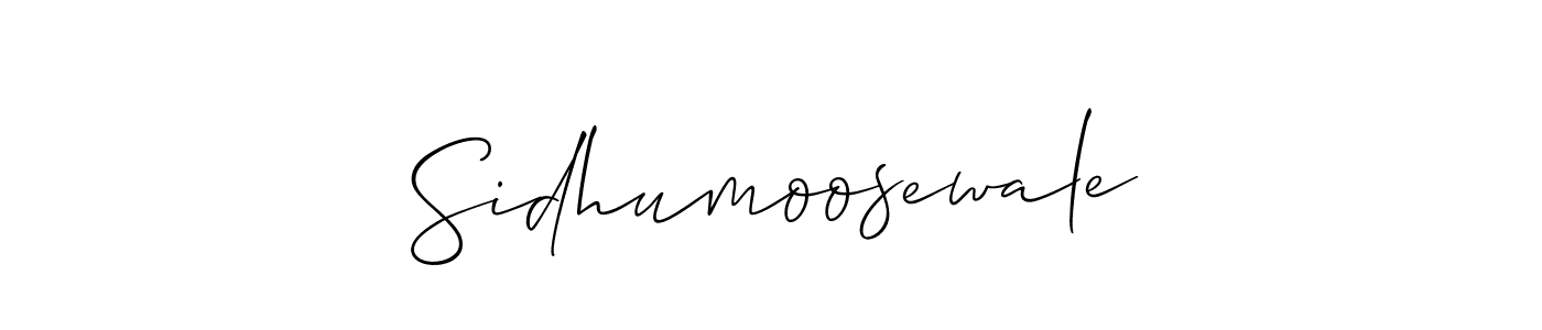 Create a beautiful signature design for name Sidhumoosewale. With this signature (Allison_Script) fonts, you can make a handwritten signature for free. Sidhumoosewale signature style 2 images and pictures png