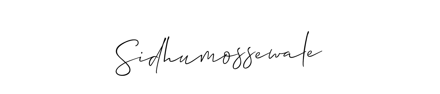 Use a signature maker to create a handwritten signature online. With this signature software, you can design (Allison_Script) your own signature for name Sidhumossewale. Sidhumossewale signature style 2 images and pictures png