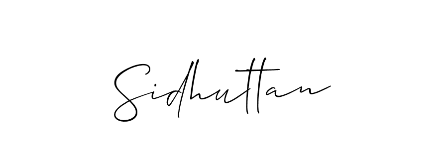 Create a beautiful signature design for name Sidhuttan. With this signature (Allison_Script) fonts, you can make a handwritten signature for free. Sidhuttan signature style 2 images and pictures png