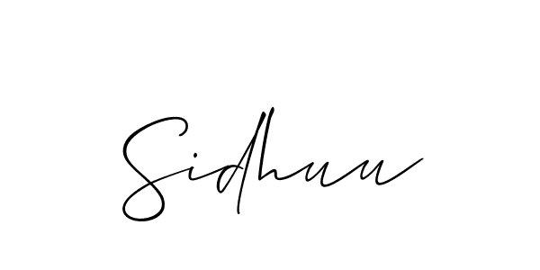 Also You can easily find your signature by using the search form. We will create Sidhuu name handwritten signature images for you free of cost using Allison_Script sign style. Sidhuu signature style 2 images and pictures png