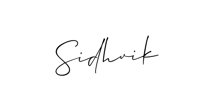 How to Draw Sidhvik signature style? Allison_Script is a latest design signature styles for name Sidhvik. Sidhvik signature style 2 images and pictures png