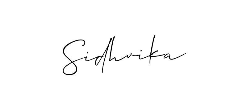 Make a short Sidhvika signature style. Manage your documents anywhere anytime using Allison_Script. Create and add eSignatures, submit forms, share and send files easily. Sidhvika signature style 2 images and pictures png