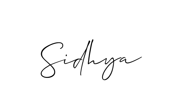 How to Draw Sidhya signature style? Allison_Script is a latest design signature styles for name Sidhya. Sidhya signature style 2 images and pictures png