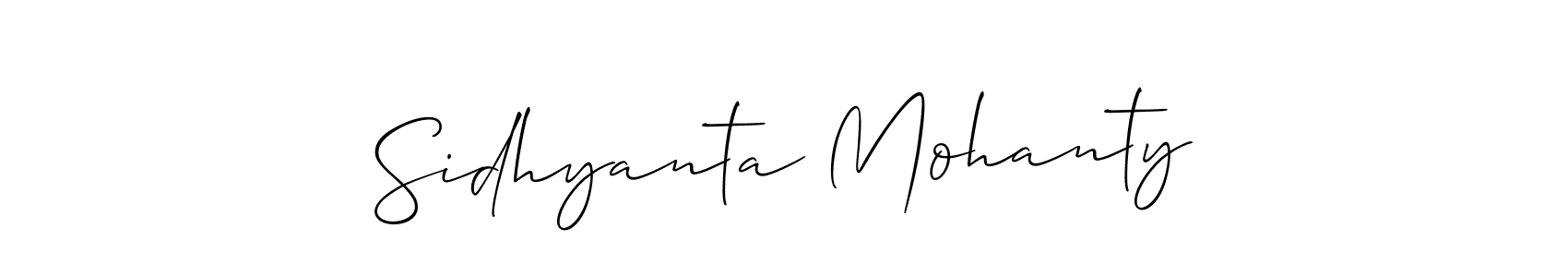 Also we have Sidhyanta Mohanty name is the best signature style. Create professional handwritten signature collection using Allison_Script autograph style. Sidhyanta Mohanty signature style 2 images and pictures png