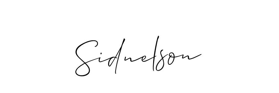 Sidnelson stylish signature style. Best Handwritten Sign (Allison_Script) for my name. Handwritten Signature Collection Ideas for my name Sidnelson. Sidnelson signature style 2 images and pictures png