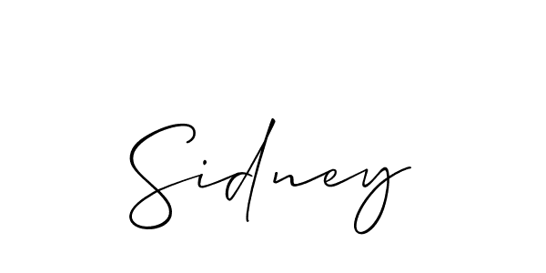 Create a beautiful signature design for name Sidney. With this signature (Allison_Script) fonts, you can make a handwritten signature for free. Sidney signature style 2 images and pictures png