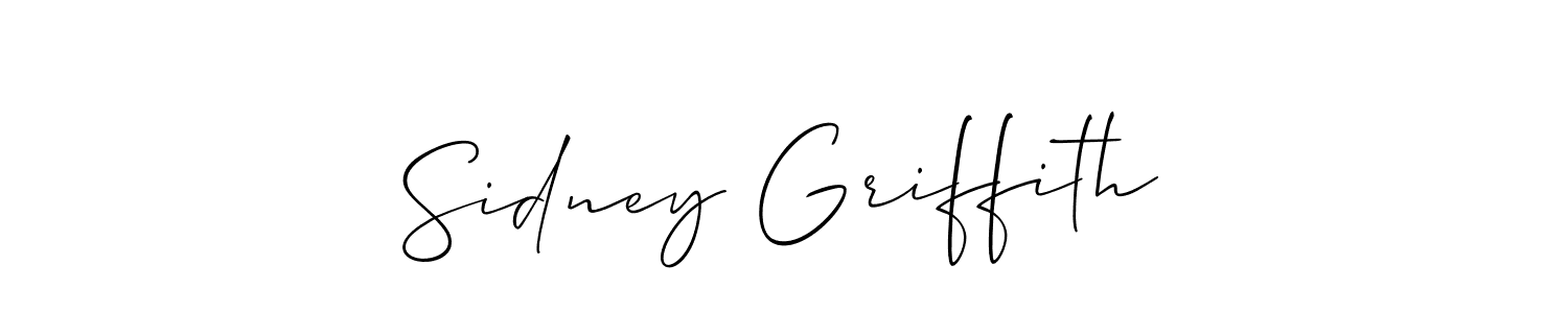 Use a signature maker to create a handwritten signature online. With this signature software, you can design (Allison_Script) your own signature for name Sidney Griffith. Sidney Griffith signature style 2 images and pictures png