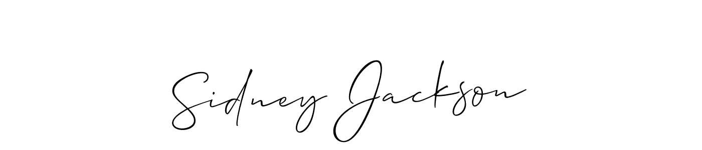 How to make Sidney Jackson signature? Allison_Script is a professional autograph style. Create handwritten signature for Sidney Jackson name. Sidney Jackson signature style 2 images and pictures png