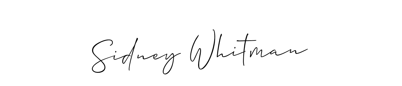 Sidney Whitman stylish signature style. Best Handwritten Sign (Allison_Script) for my name. Handwritten Signature Collection Ideas for my name Sidney Whitman. Sidney Whitman signature style 2 images and pictures png