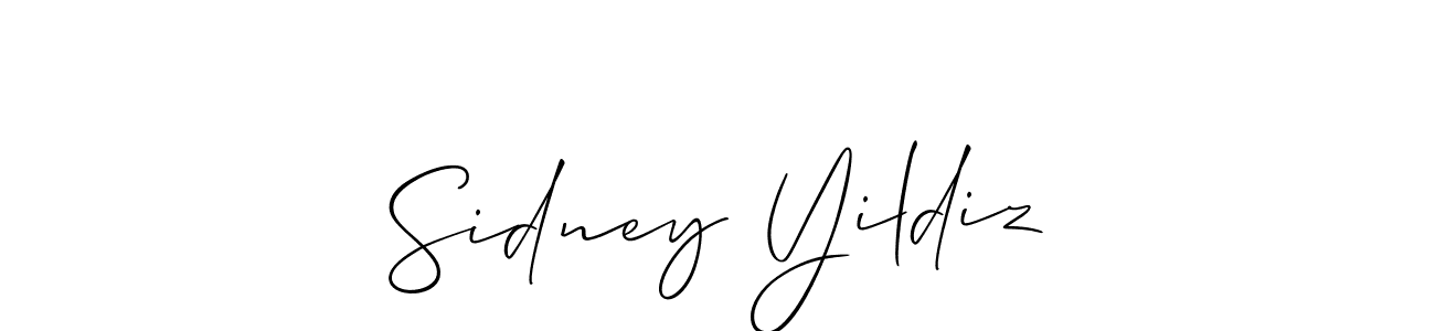 How to make Sidney Yildiz name signature. Use Allison_Script style for creating short signs online. This is the latest handwritten sign. Sidney Yildiz signature style 2 images and pictures png