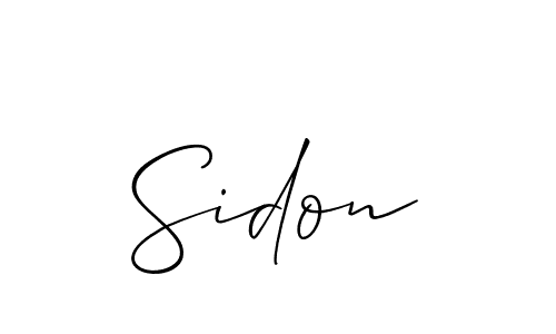 How to make Sidon name signature. Use Allison_Script style for creating short signs online. This is the latest handwritten sign. Sidon signature style 2 images and pictures png