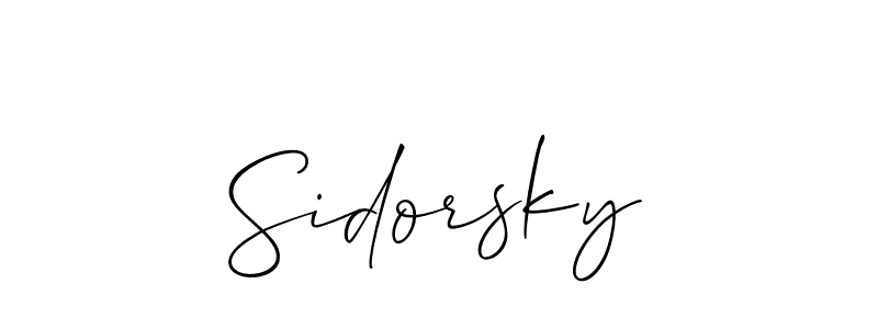 if you are searching for the best signature style for your name Sidorsky. so please give up your signature search. here we have designed multiple signature styles  using Allison_Script. Sidorsky signature style 2 images and pictures png