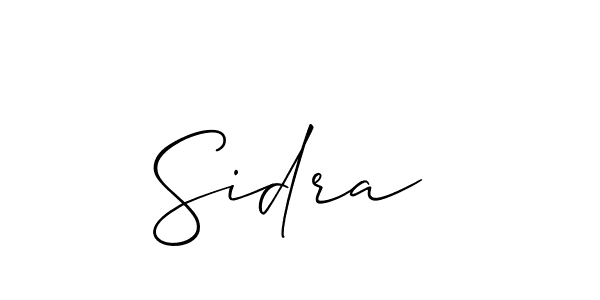 Also we have Sidra  name is the best signature style. Create professional handwritten signature collection using Allison_Script autograph style. Sidra  signature style 2 images and pictures png