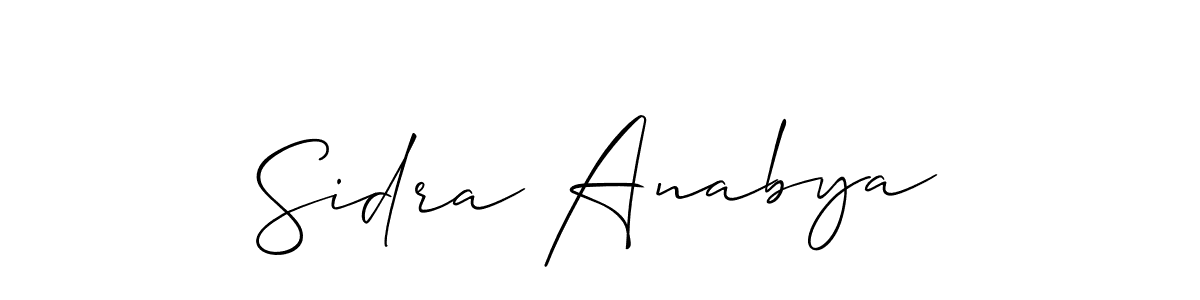 Sidra Anabya stylish signature style. Best Handwritten Sign (Allison_Script) for my name. Handwritten Signature Collection Ideas for my name Sidra Anabya. Sidra Anabya signature style 2 images and pictures png