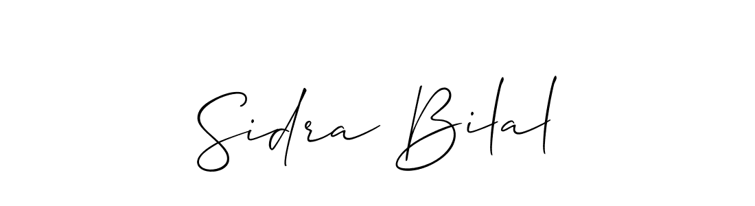 Also we have Sidra Bilal name is the best signature style. Create professional handwritten signature collection using Allison_Script autograph style. Sidra Bilal signature style 2 images and pictures png
