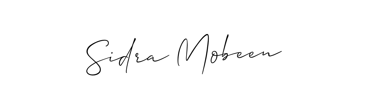 How to make Sidra Mobeen name signature. Use Allison_Script style for creating short signs online. This is the latest handwritten sign. Sidra Mobeen signature style 2 images and pictures png