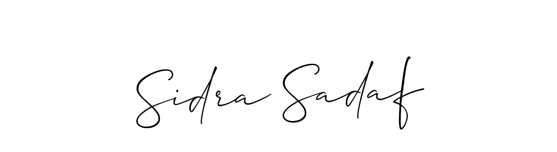 It looks lik you need a new signature style for name Sidra Sadaf. Design unique handwritten (Allison_Script) signature with our free signature maker in just a few clicks. Sidra Sadaf signature style 2 images and pictures png