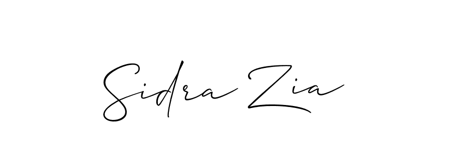 Use a signature maker to create a handwritten signature online. With this signature software, you can design (Allison_Script) your own signature for name Sidra Zia. Sidra Zia signature style 2 images and pictures png