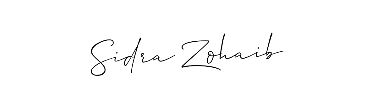 It looks lik you need a new signature style for name Sidra Zohaib. Design unique handwritten (Allison_Script) signature with our free signature maker in just a few clicks. Sidra Zohaib signature style 2 images and pictures png