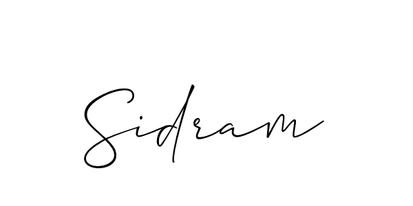 Also You can easily find your signature by using the search form. We will create Sidram name handwritten signature images for you free of cost using Allison_Script sign style. Sidram signature style 2 images and pictures png