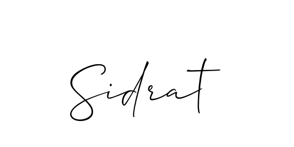 if you are searching for the best signature style for your name Sidrat. so please give up your signature search. here we have designed multiple signature styles  using Allison_Script. Sidrat signature style 2 images and pictures png