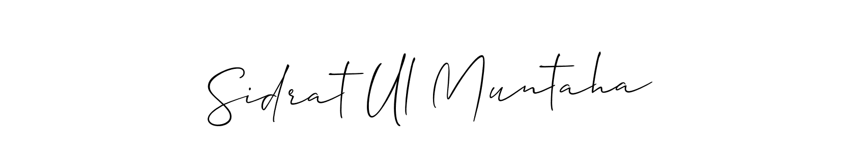 You should practise on your own different ways (Allison_Script) to write your name (Sidrat Ul Muntaha) in signature. don't let someone else do it for you. Sidrat Ul Muntaha signature style 2 images and pictures png