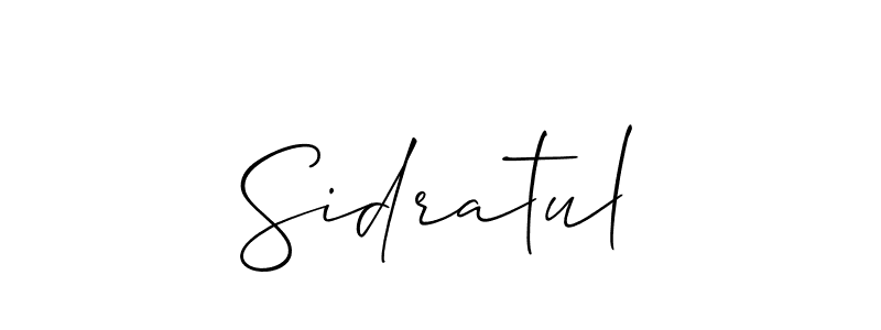 Make a beautiful signature design for name Sidratul. With this signature (Allison_Script) style, you can create a handwritten signature for free. Sidratul signature style 2 images and pictures png
