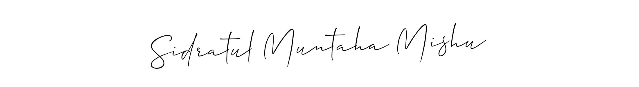 Also we have Sidratul Muntaha Mishu name is the best signature style. Create professional handwritten signature collection using Allison_Script autograph style. Sidratul Muntaha Mishu signature style 2 images and pictures png