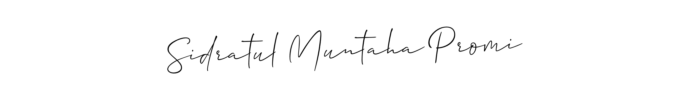 Similarly Allison_Script is the best handwritten signature design. Signature creator online .You can use it as an online autograph creator for name Sidratul Muntaha Promi. Sidratul Muntaha Promi signature style 2 images and pictures png
