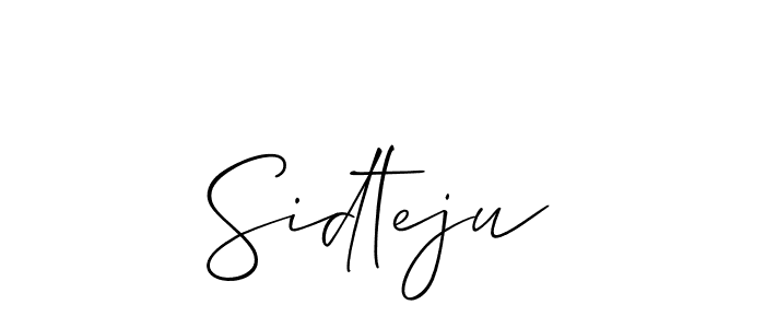 You should practise on your own different ways (Allison_Script) to write your name (Sidteju) in signature. don't let someone else do it for you. Sidteju signature style 2 images and pictures png