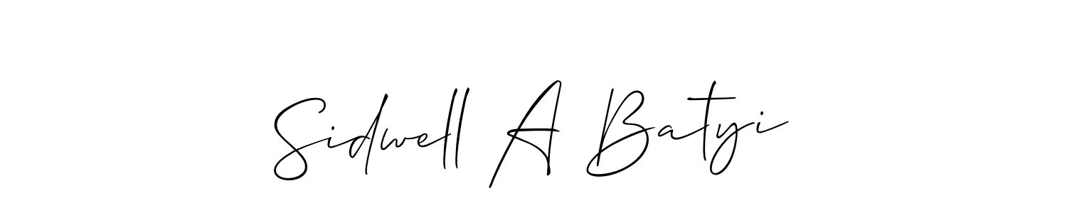 Use a signature maker to create a handwritten signature online. With this signature software, you can design (Allison_Script) your own signature for name Sidwell A Batyi. Sidwell A Batyi signature style 2 images and pictures png