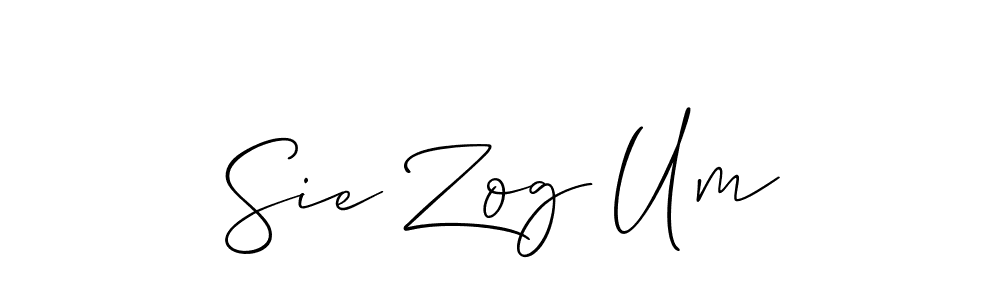 You should practise on your own different ways (Allison_Script) to write your name (Sie Zog Um) in signature. don't let someone else do it for you. Sie Zog Um signature style 2 images and pictures png