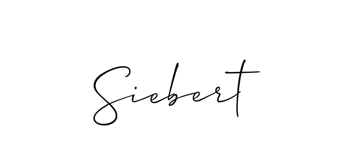 Allison_Script is a professional signature style that is perfect for those who want to add a touch of class to their signature. It is also a great choice for those who want to make their signature more unique. Get Siebert name to fancy signature for free. Siebert signature style 2 images and pictures png